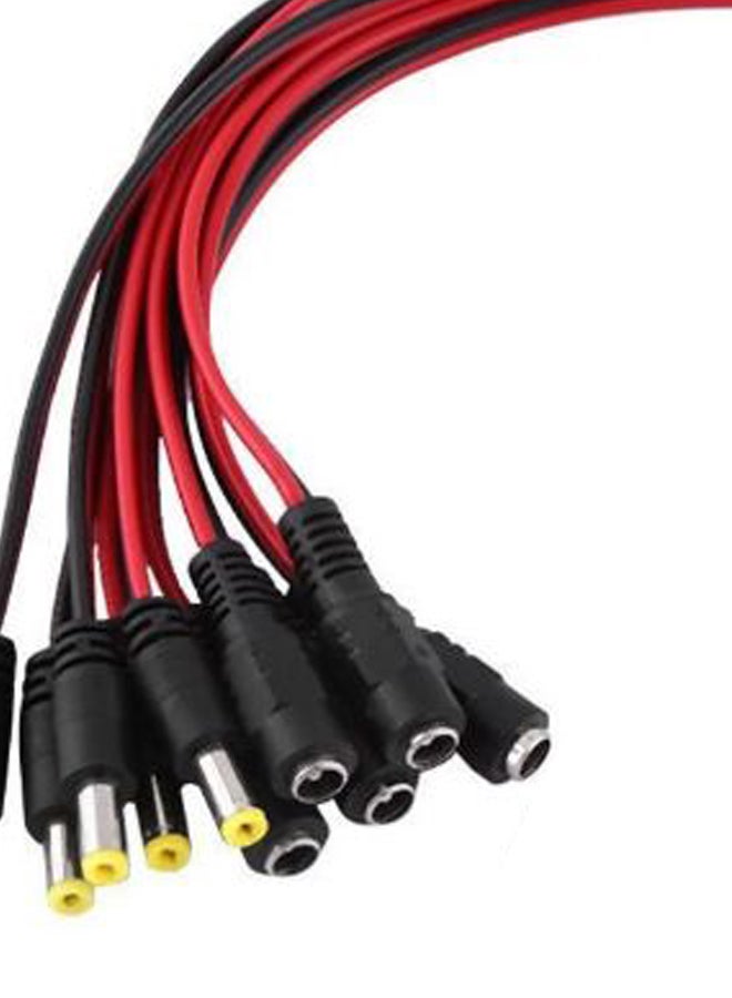 Pair Of 5  Male And Female Connector Plug Cable Red/Black - Image 2