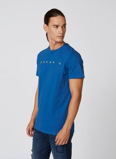 Iconic Text Detailed T-Shirt Blue  - Image 1