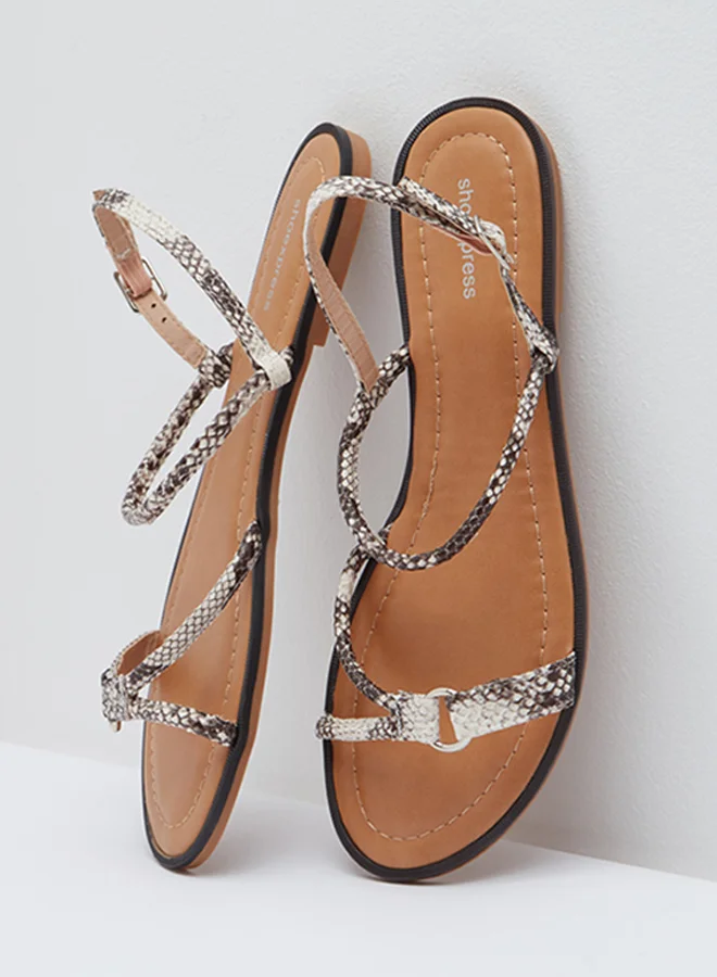shoexpress Gracelyn Flat Sandals White