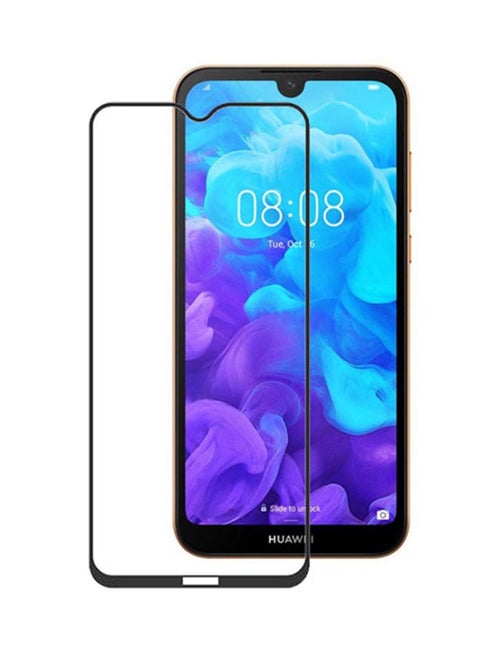 5D Tempered Glass Screen Protector For Huawei Y5 2019 Clear/Black