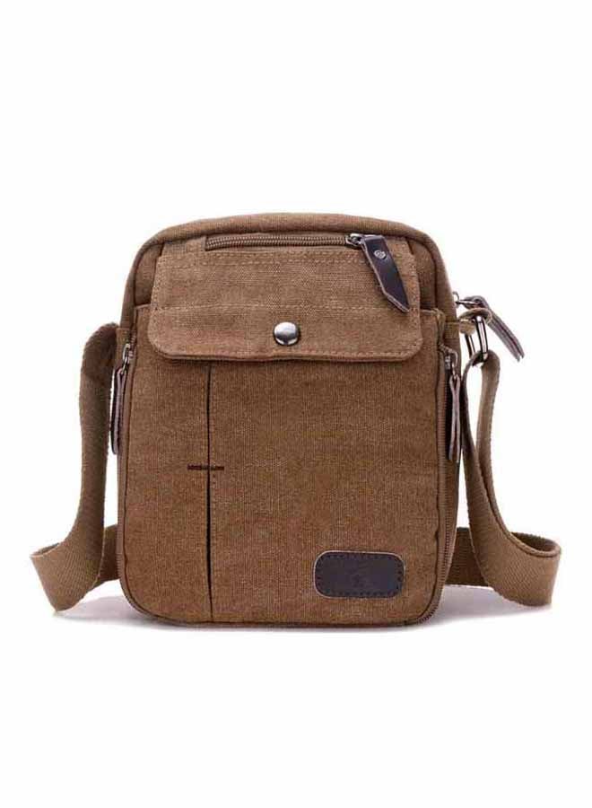 Generic - Simple Style Durable Solid Color Casual Canvas Bag Brown - Image 1