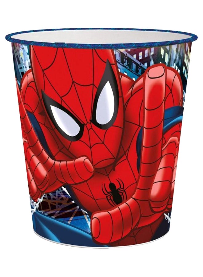 Generic Ultimate Spiderman Dustbin Multicolour 5Liters 