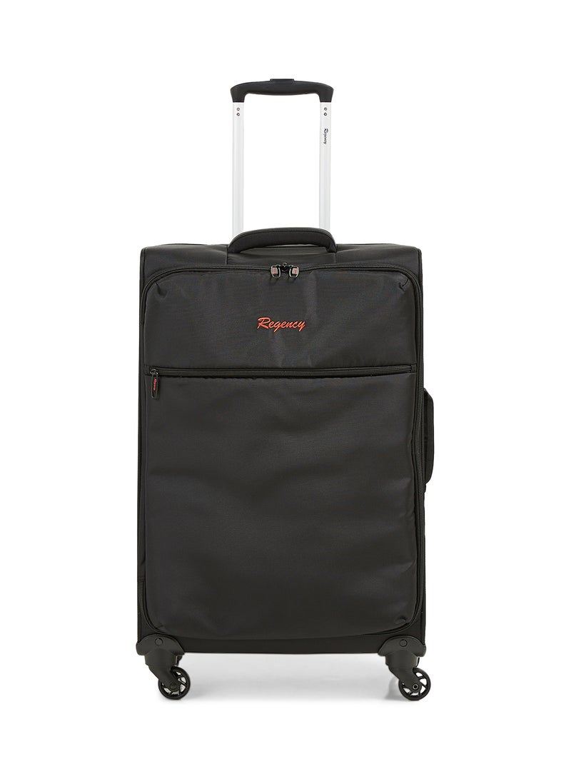 Regency Softside Medium Check in Luggage Trolley Black - Image 1