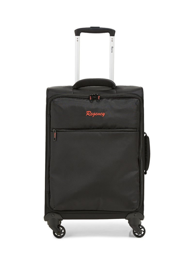 Regency Softside Small Cabin Luggage Trolley Black - Image 1