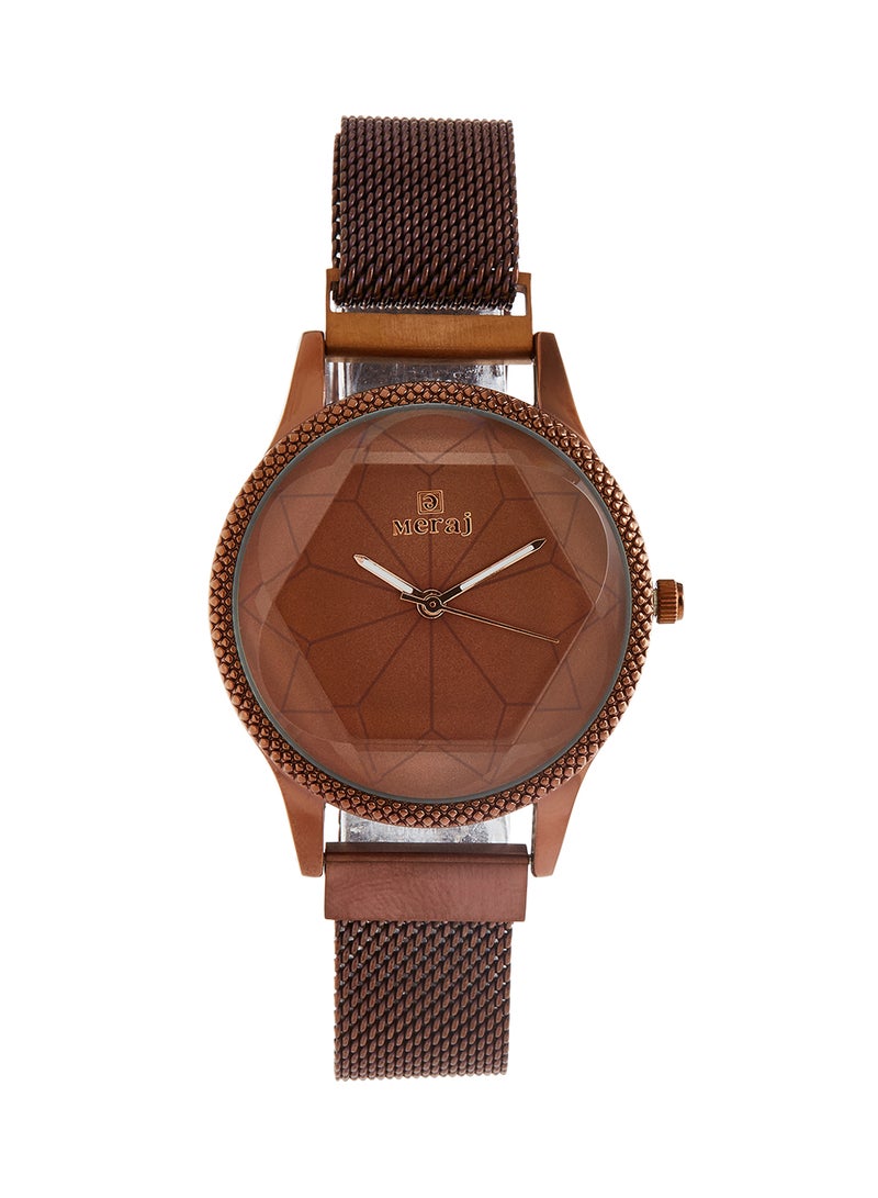 MERAJ Girls' Alloy Analog Wrist Watch 10004BRN - Image 1