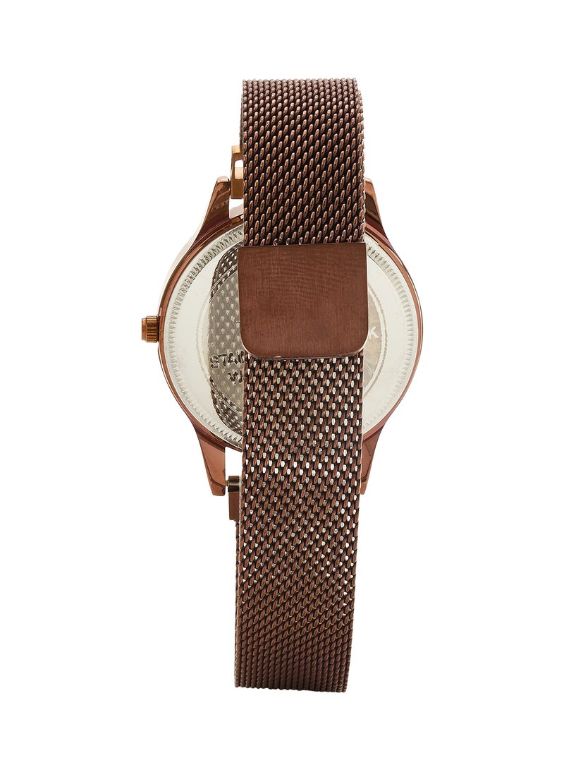 MERAJ Girls' Alloy Analog Wrist Watch 10004BRN - Image 3