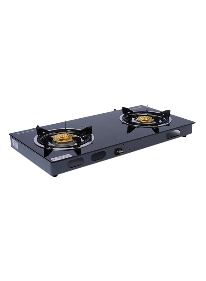 ZEC Double Burner Table Top Gas Stove ZGB-722G Black - Image 2