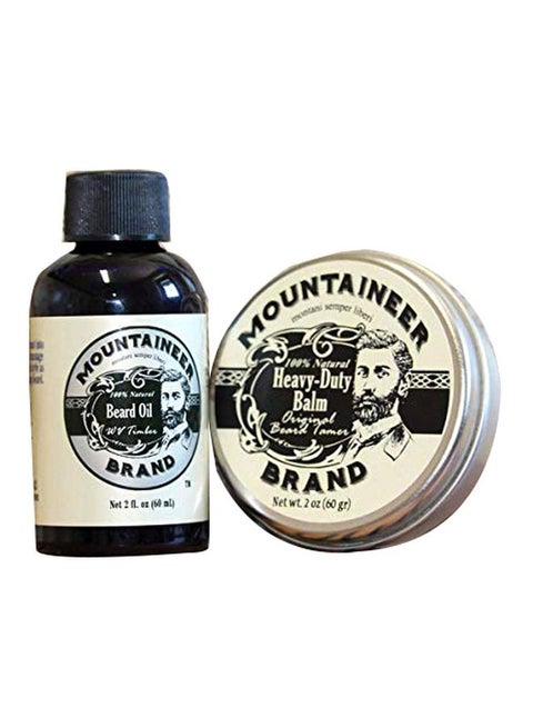 Beard Balm With Beard Oil Set Multicolour