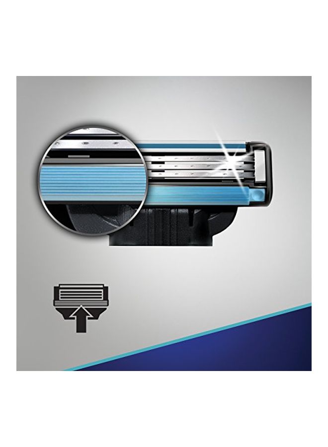 Gillette 8-Piece Mach3 Razor Blade Black/Blue/Silver - Image 3