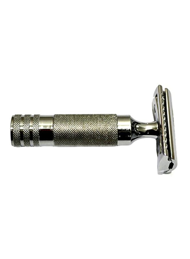 كلاسيك ساموراي موس حلاقة آمن بحدّين فضي - Image 1