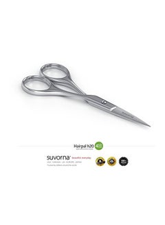 Suvorna Hairpal Beard, Mustache Trimming Scissors Silver 5inch  - Image 2