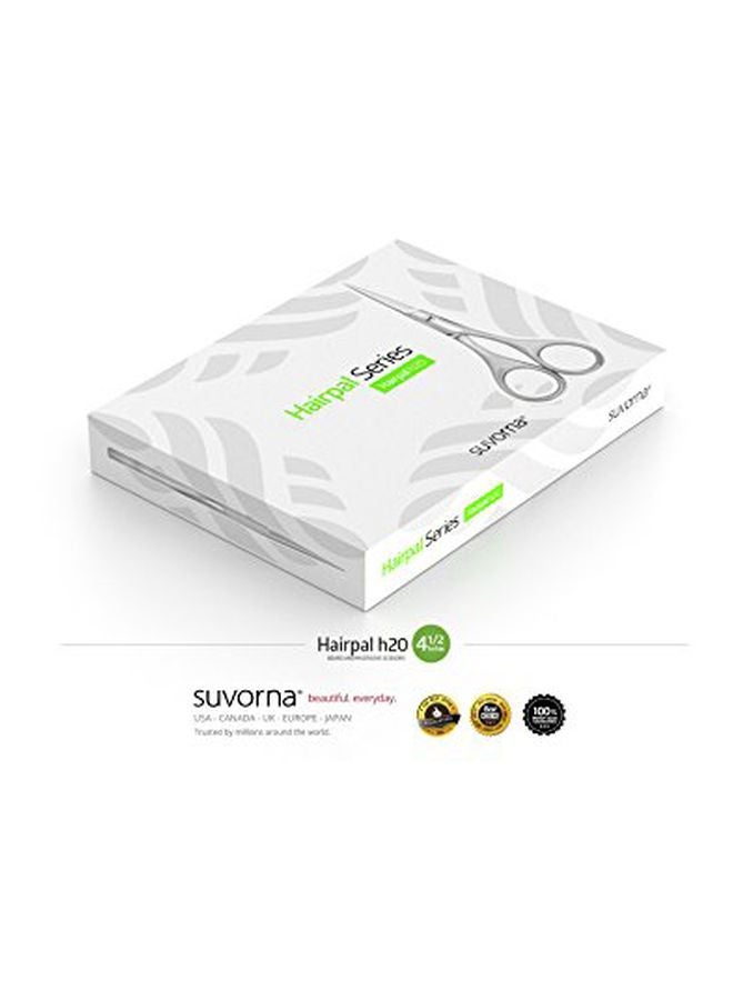 Suvorna Hairpal Beard, Mustache Trimming Scissors Silver 5inch - Image 3