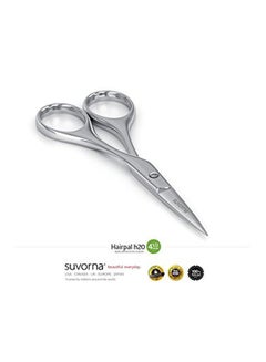 Suvorna Hairpal Beard, Mustache Trimming Scissors Silver 5inch  - Image 4