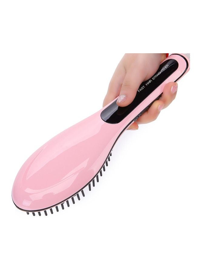 Antique Buyer - Fast Hair Straightener Brush Pink/Black - Image 1