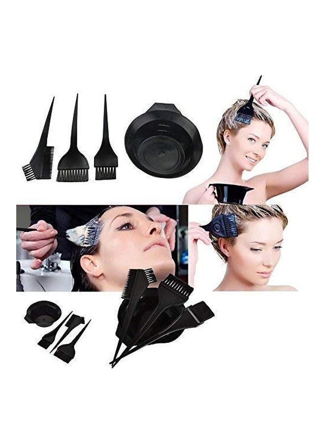 Leysin 4-Piece Hair Colouring Dye Brush Set Black  - Image 2