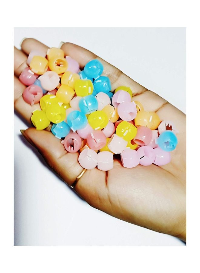 Drishti Pack Of 4 Plastic Hair Tic Tacs Hair Clips Pink/Yellow/Blue - Image 2