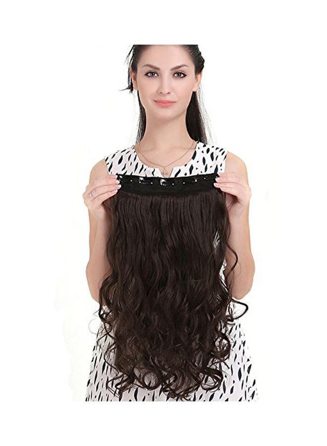 سامياك وصلة شعر مجعّدة من الألياف الصناعية بني One Size - Image 3