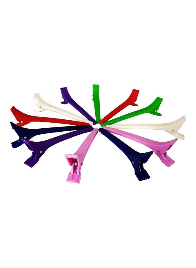 بوكسو مجموعة مشابك لتقسيم الشعر من 12 قطعة متعدد الألوان 12سم - Image 1