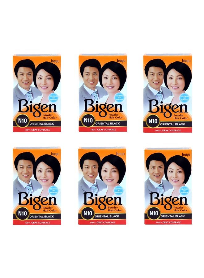 بايجن بودرة صبغة الشعر من 6 قطع أسود أورينتال N10