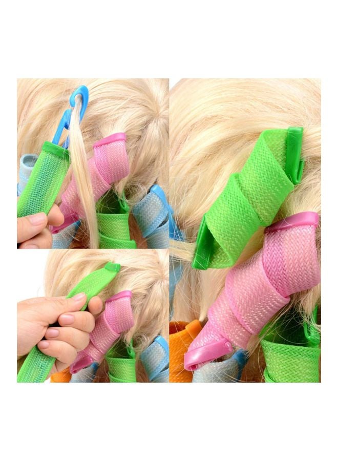 Leysin 20-Piece Hair Rollers And Hooks Set Pink/Green/Blue  - Image 3