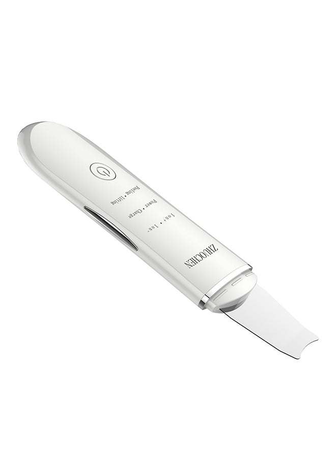ZHUOCHEN - Ultrasonic Rechargeable Skin Scrubber White - Image 1
