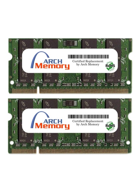 2-Piece SODIMM DDR2 RAM For Dell Latitude ATG D620 Green
