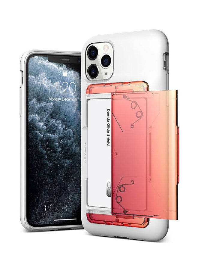 VRS Design Damda Glide Shield Semi Automatic Card Wallet Case Cover For Apple iPhone 11 Pro Max Orange  - Image 1