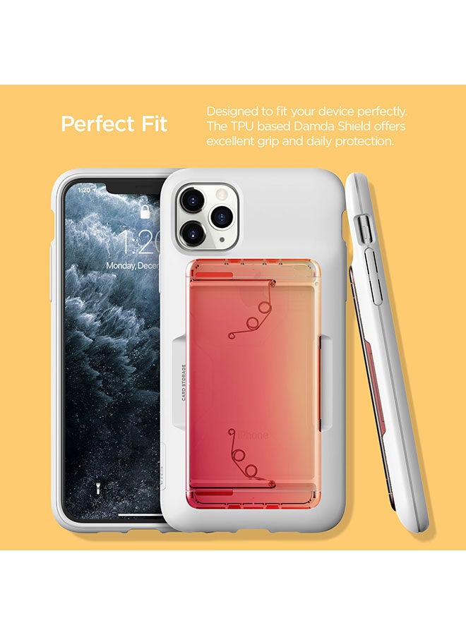 VRS Design Damda Glide Shield Semi Automatic Card Wallet Case Cover For Apple iPhone 11 Pro Max Orange  - Image 5