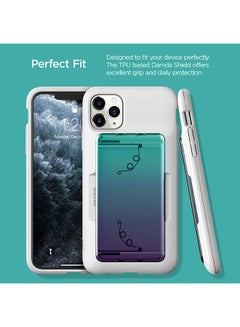 VRS Design Automatic Card Wallet Protective Case Cover For Apple iPhone 11 Pro Max Green/Purple  - Image 5