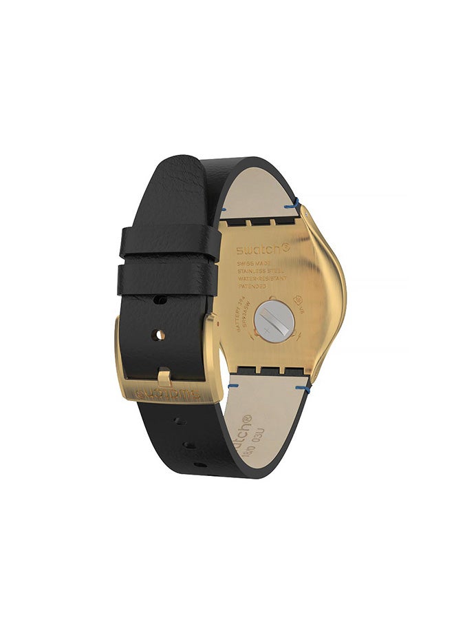 Swatch - Men's Leather Analog Wrist Watch YWG408 - Image 1
