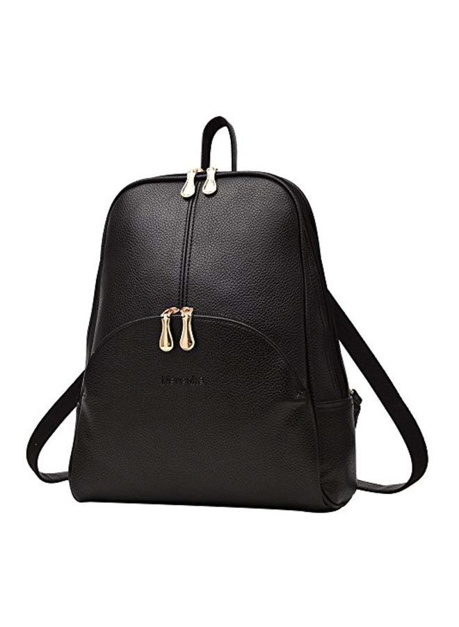 Nevenka - PU Leather Casual Backpacks Black - Image 1