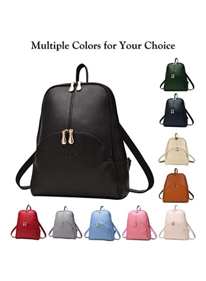 Nevenka - PU Leather Casual Backpacks Black - Image 1