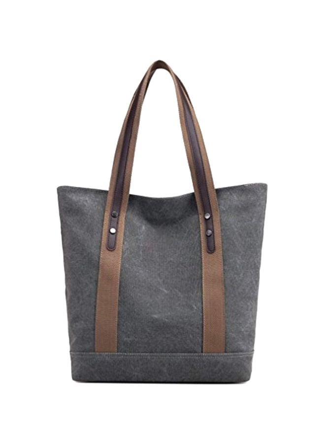 Sunshinejing Canvas Tote Bag Grey/Brown - Image 1