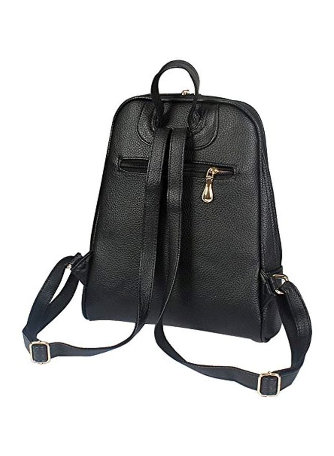 Nevenka - PU Leather Casual Backpacks Black - Image 1