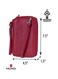 Mundi RFID Leather Wallet Red  - Image 2