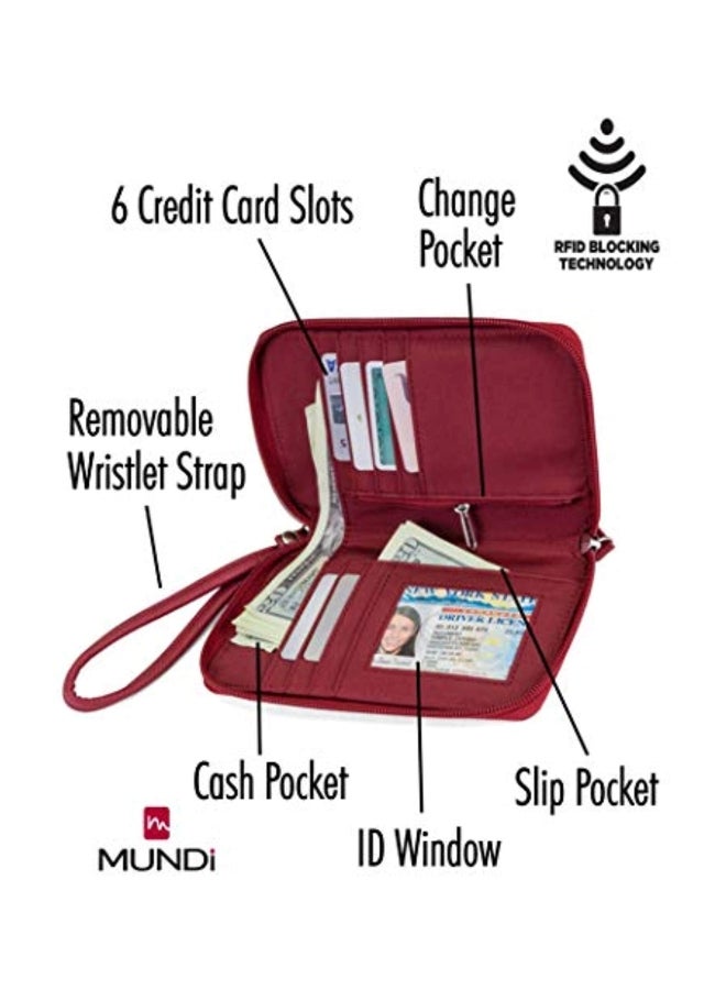 Mundi - RFID Leather Wallet Red - Image 1