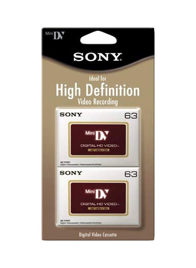 Sony - Pack Of 2 Mini DV Video Cassette DVM63HDR/2 - Image 1