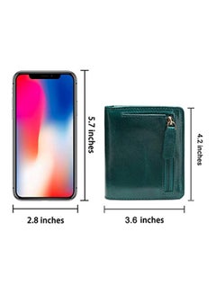 ITSLIFE Bifold Leather Pocket Wallet Green  - Image 5