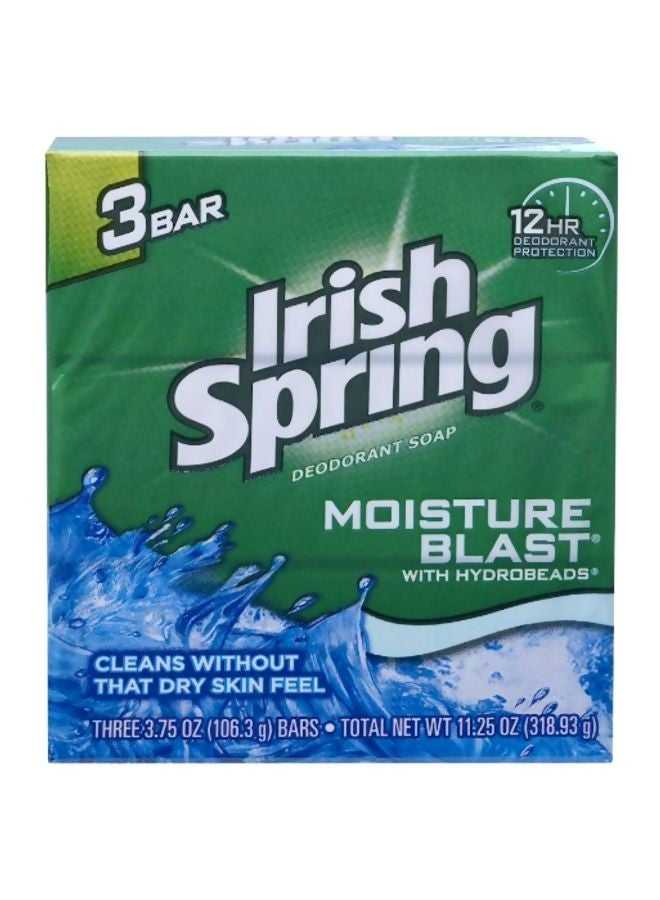 Irish Spring 3-Piece Moisture Blast Deodorant Soap 106.3grams  - Image 1