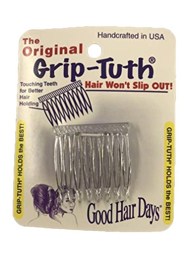 Good Hair Days - 2-Piece Grip Tuth Hair Clip Clear 1.5inch - Image 1
