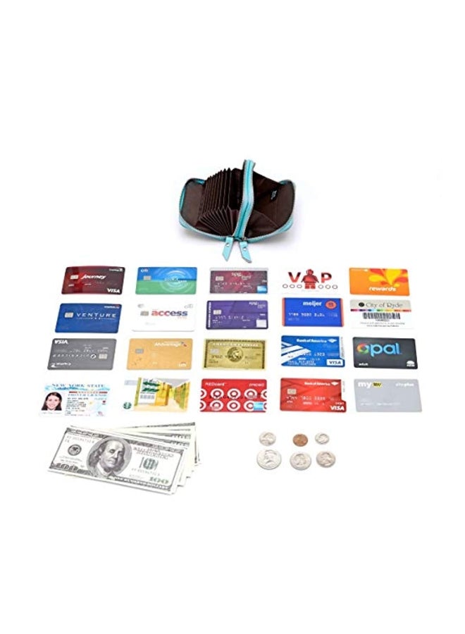 كالمور محفظة جلد بتقنية RFID أزرق - Image 5