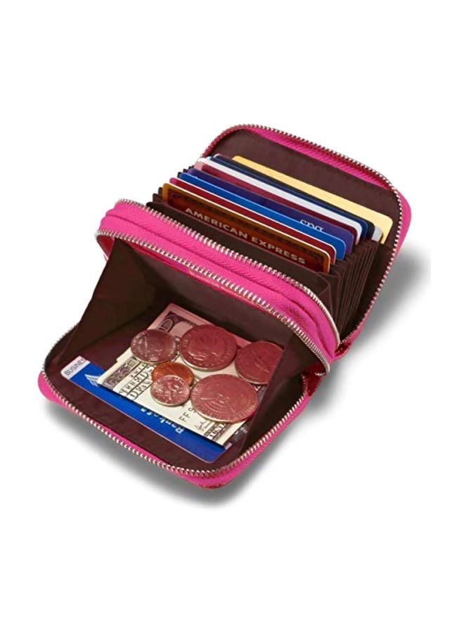 KALMORE Leather Zipper Wallet Pink - Image 2