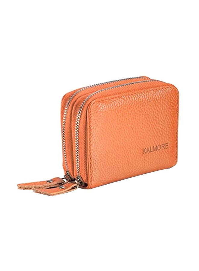 KALMORE RFID Blocking Leather Wallet Orange  - Image 1