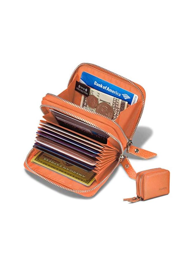 KALMORE RFID Blocking Leather Wallet Orange  - Image 3