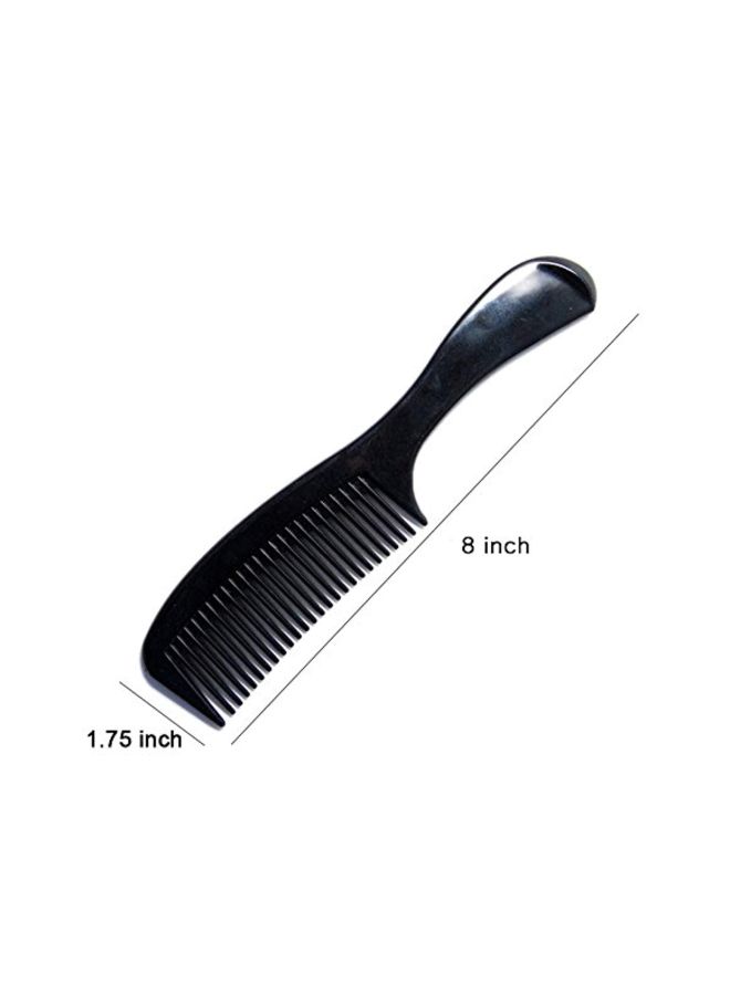 Luxxii 3-Piece Round Handle Comb Set Black - Image 3