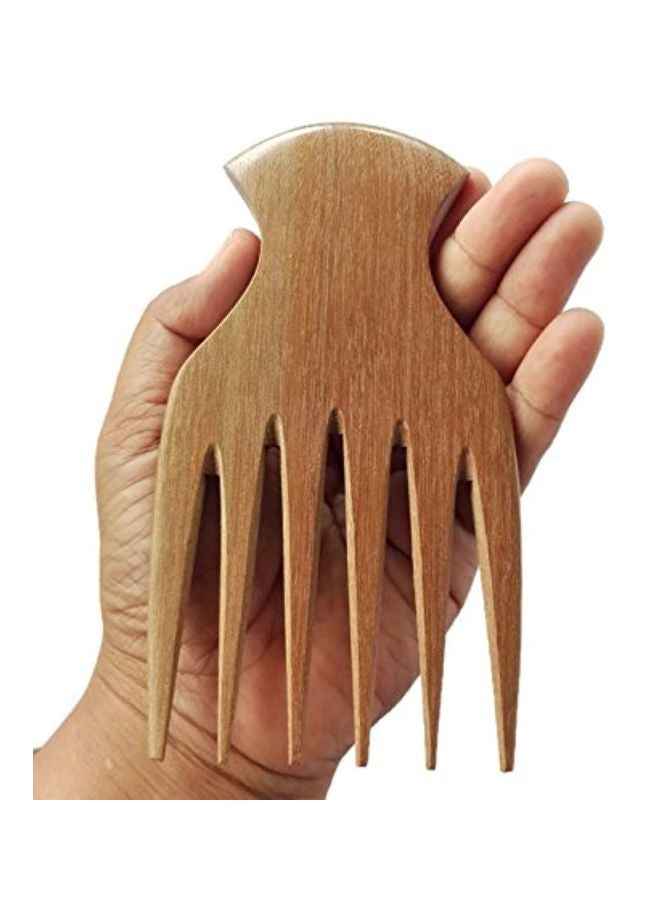 Plai Na Natural Wooden Hairdressing Comb Brown - Image 2