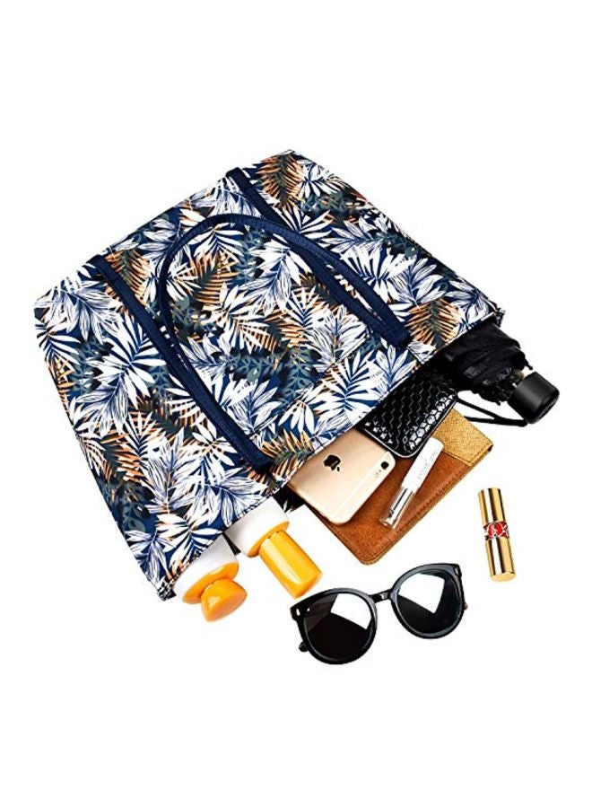 Chrysansmile Flower Printed Tote Bag Black/Yellow/Orange - Image 5