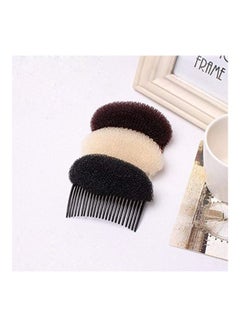 2-Piece Hair Decoration Comb With Sponge Brown 3.3inch - v1569237970/N30208601A_4