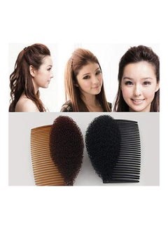 2-Piece Hair Decoration Comb With Sponge Brown 3.3inch - v1569237978/N30208601A_7