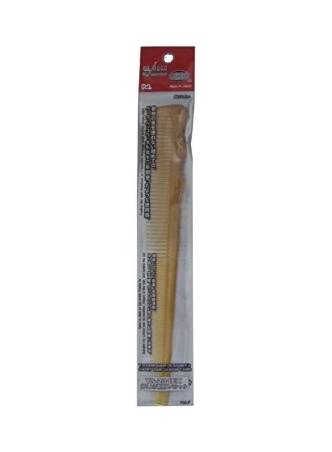 YS PARK Short Hair Design Comb Beige 7.4inch